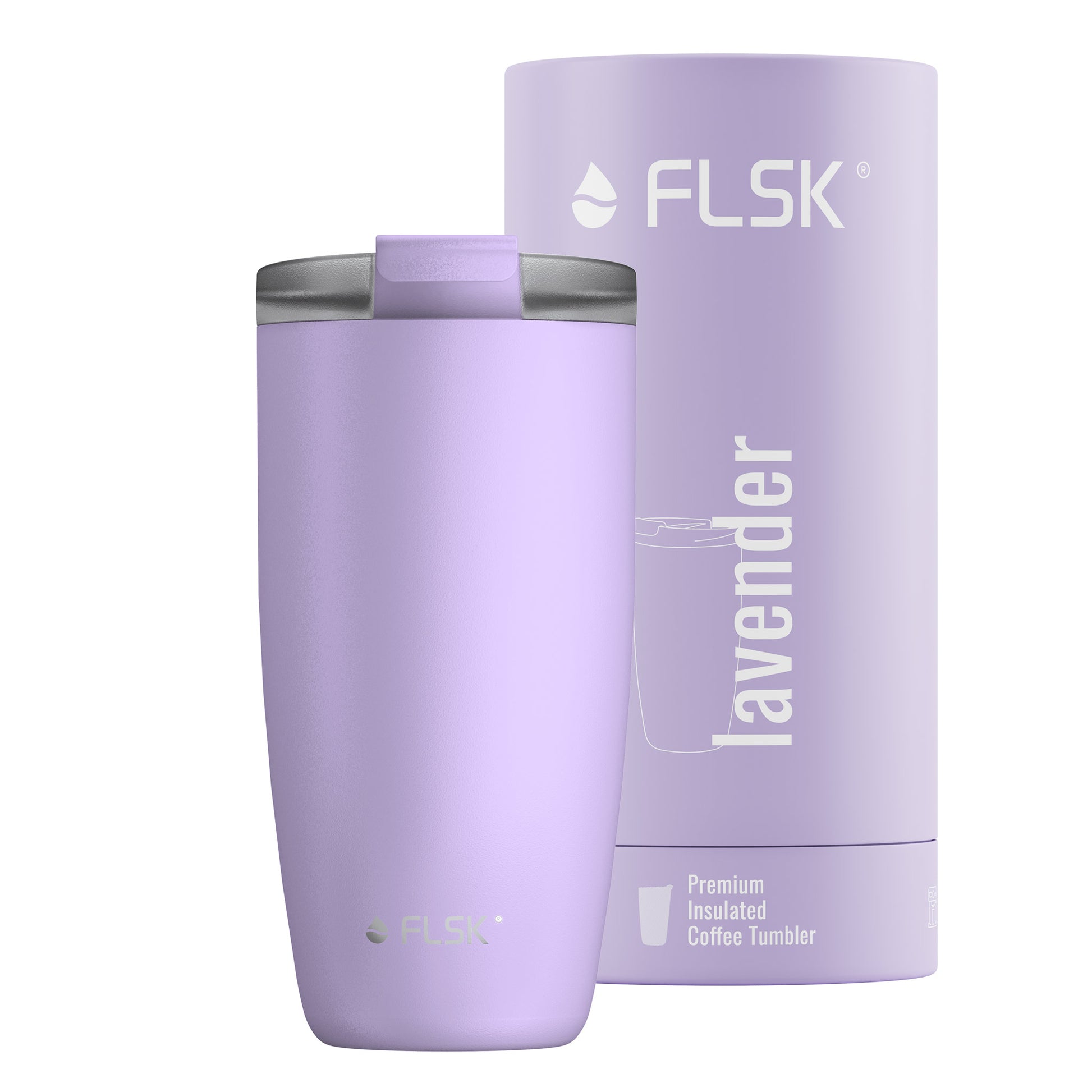 FLSK Kaffeebecher aus Edelstahl lavender 500 ml