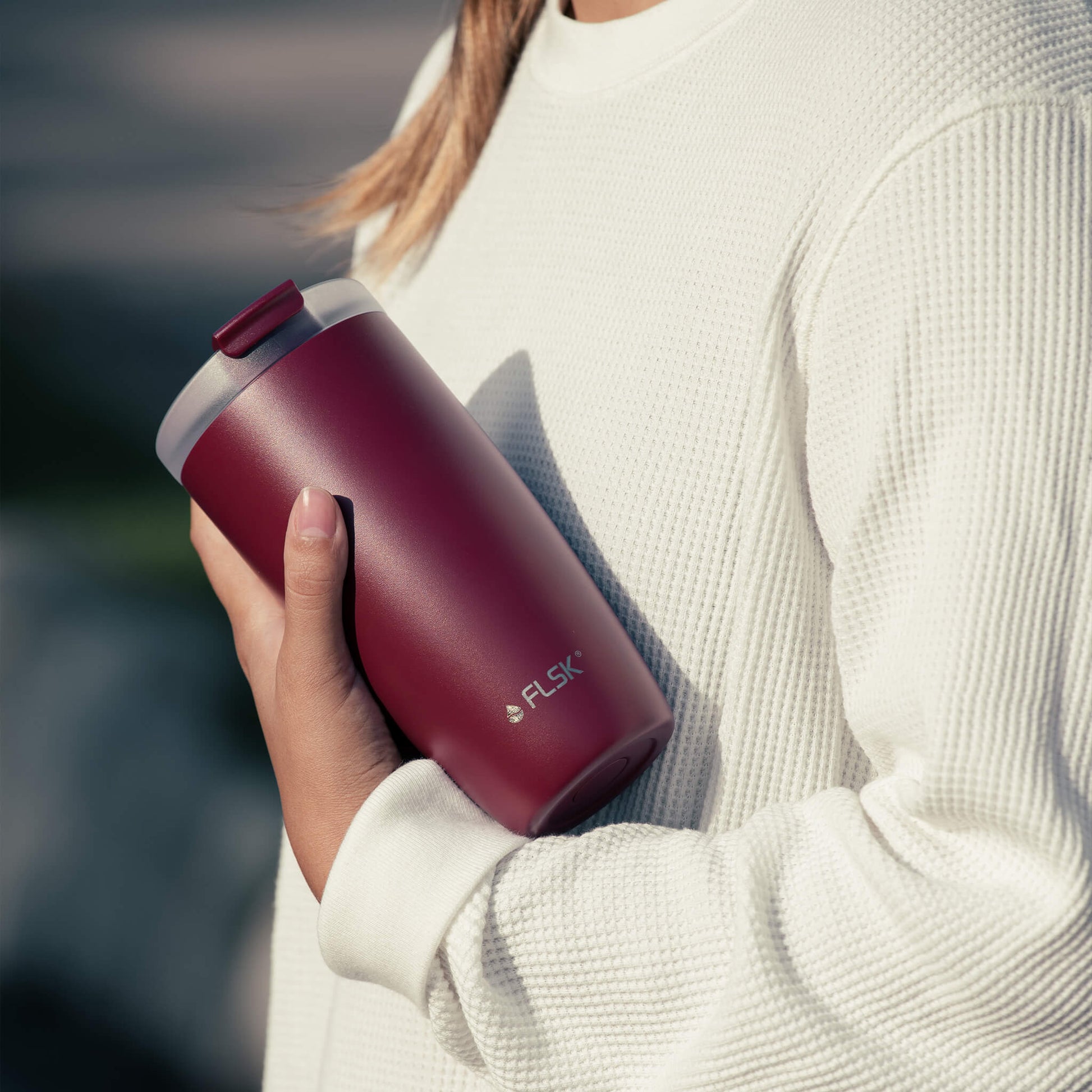 FLSK Kaffeebecher 500 ml winterberry aus Edelstahl