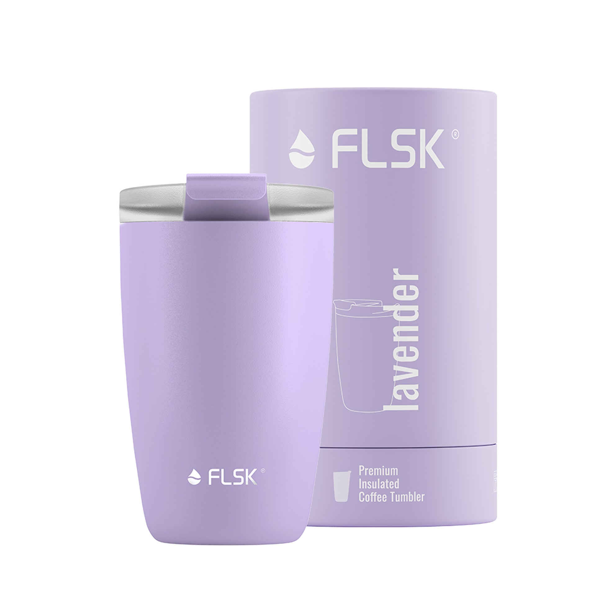 FLSK Kaffeebecher aus Edelstahl lavender 350 ml