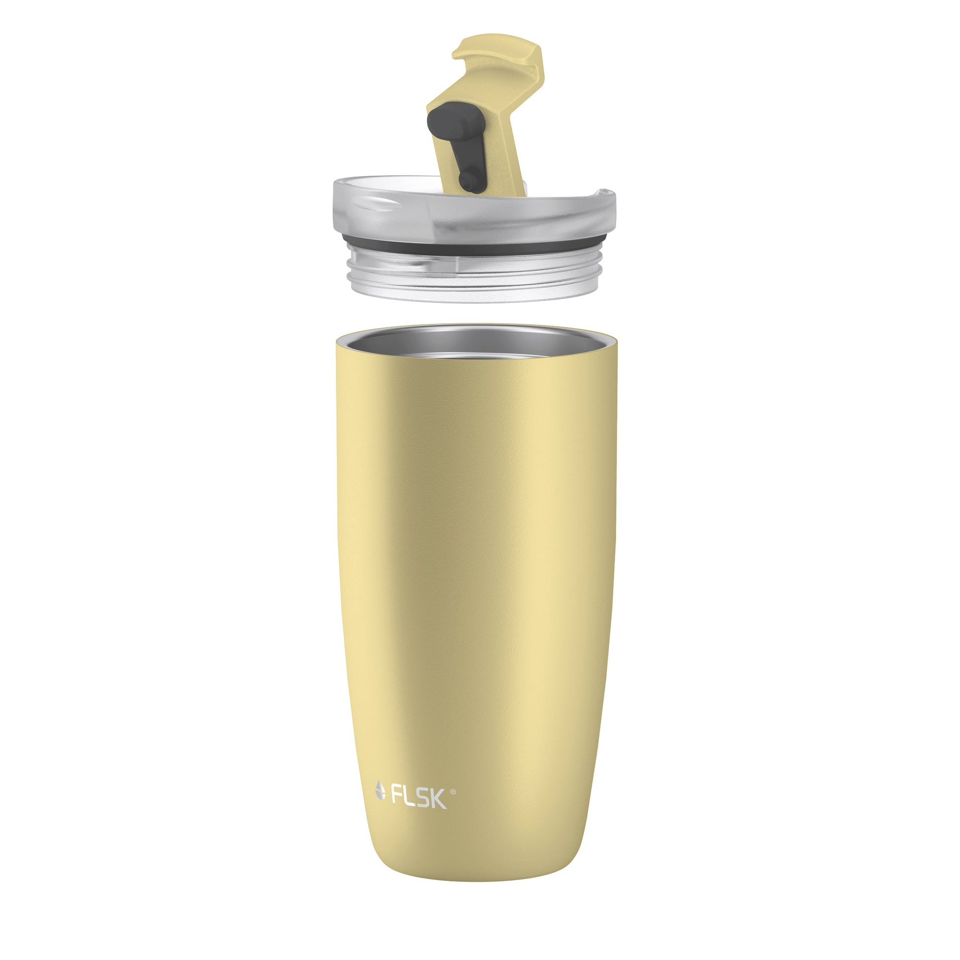 FLSK Kaffeebecher aus Edelstahl lemon 500 ml