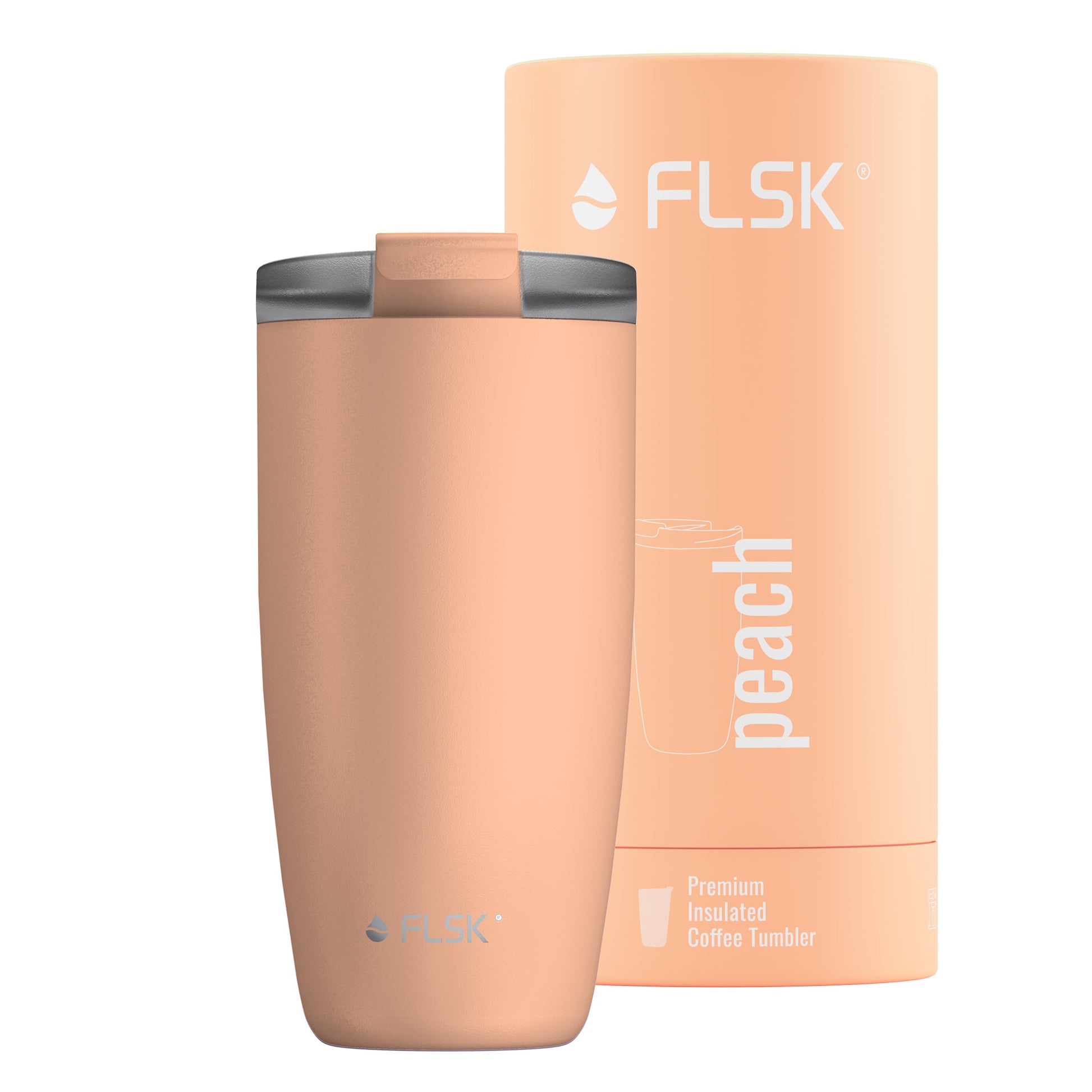 FLSK Kaffeebecher aus Edelstahl peach 500 ml