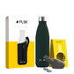 FLSK Premium Bundle Trinkflasche 500 ml aus Edelstahl dark pine