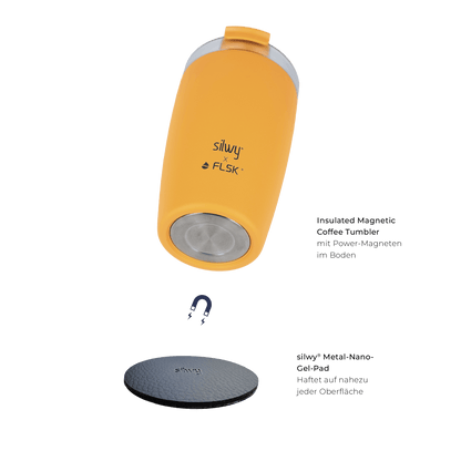 FLSK x silwy magnetischer Kaffeebecher aus Edelstahl sunrise