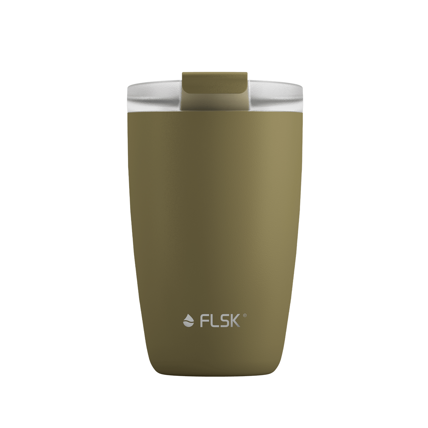 FLSK Kaffeebecher 350 ml khaki aus Edelstahl